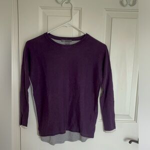 Vince women’s purple & gray sweater. Size Medium but runs small See measurements
